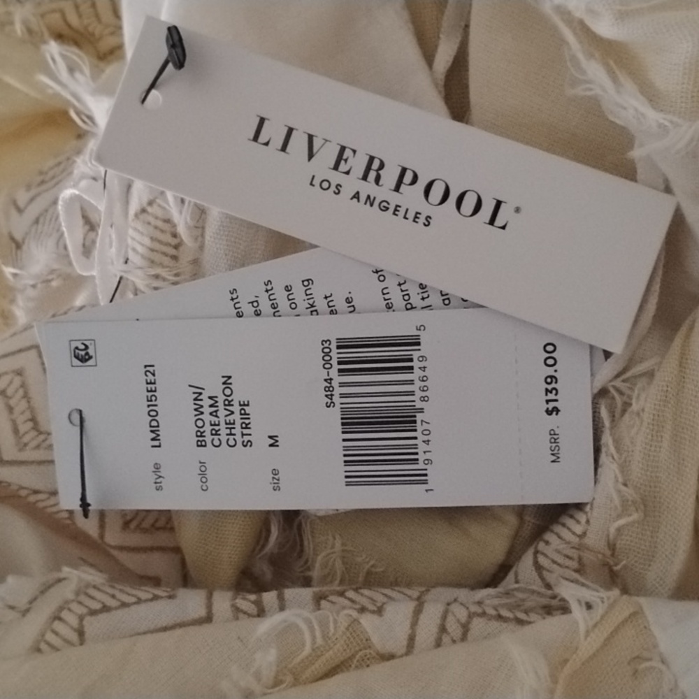 NEW! Liverpool Los Angeles Tie Strap Easy Fit Woven Maxi Dress w/ Pockets! - Picture 10 of 11